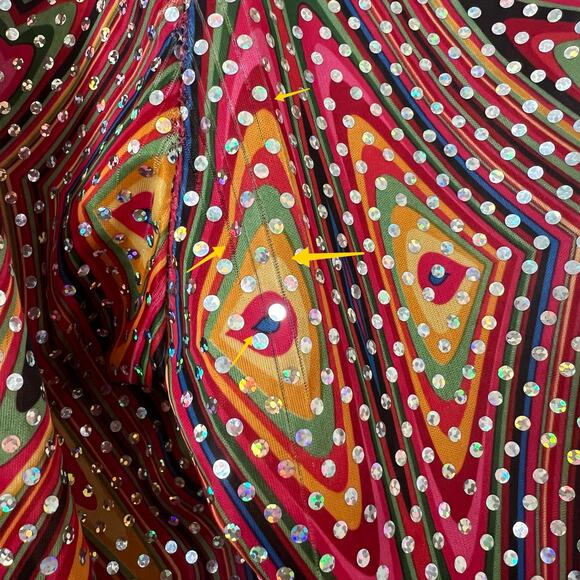 California Costumes Women's 1970s Disco Costume  Sequin Top Bell Bottom Pants - Picture 12 of 12